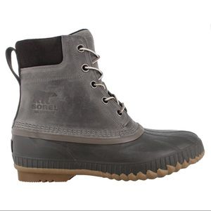 Sorel Cheyanne II Lace Duck Boots Gray Black